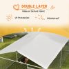 13.1' x 7.5' x 4.9' Outdoor Dog Kennel Dog Run with Waterproof, UV Resistant Cover for Medium Large Sized Dogs, Silver