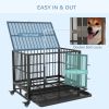 36" Heavy Duty Steel Dog Crate Kennel Pet Cage with Wheels for Convenient Access Anti-Pinching Floor, Grey