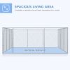 227.7 Sq. Ft. Dog Playpen Outdoor with Galvanized Steel Frame, for Small and Medium Dogs, 15.1' x 15.1' x 6'
