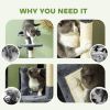 54" Cat Tree, Multi-Level Cat Tower with Scratching Posts, Cat Condos, Bed, Platforms, Ramp, Toy Ball, Dark Grey
