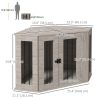 Dog Crate Furniture with Cushion, 41 Inch Corner Design Dog Crate End Table for Medium Dogs, Walnut Brown