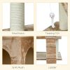 71-Inch Cat Tree Furniture Pet Tower House with Scratch Post and Condo, Beige