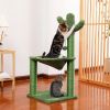 Indoor Cat Tree Scratcher Cactus with Hammock