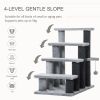 Cat Tree, Cat Tower Cat Stair Steps with Scratching Post, Hanging Play Ball for High Bed, Sofa, Indoor / Outdoor