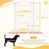 42" Extra Tall Dog Gate w/ Cat Door, 2 Extension Kits, for Doorways, Hallways, Stairways, 30"-41" Width