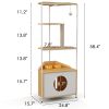 Corner Cat Tower Tree with Scratching Post, Climbing Platforms, and Feeding Station – Multi-Level Cat Condo