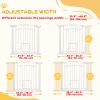 Dog Gate, Walk Through Pet Gate w/ Small Pet Door, Auto Close, for Doorways, House, Stair, 30"-41" W x 30" H