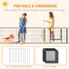 Dog Pen with Gate, 12 Panels Puppy Playpen, Dog Fence, 31.5"H