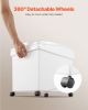 VEVOR Ingredient Bin, 10.5 Gallons Capacity Ingredient Storage Bin, PP Material Flour Bins On Wheels