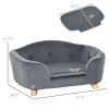 Miniature Dog / Cat Couch w/ Washable and Removable Cushion, Waterproof Cover, Gray