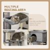 Cat Tree for Large Cats Adult, 58" Tall Cat Tree with Scratching Posts, Large Cat Tower for Indoor Cats with Bed, House, Toys, Grey