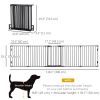 Foldable Dog Playpen Indoor for Small Medium Dogs with Door, for Stairway, Doorway, Hallway, Black