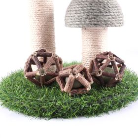 Polygonum exquisite ball peppermint bell ball interactive molars gnawing teeth to remove tartar large medium and small cat toys (Color: Linglong Ball with Bell)