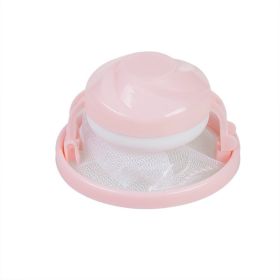 Laundry Floating Pet Fur Lint Hair Catcher Clothes Cleaning Ball Laundry Hair Removal Home Cleaning Mesh Bag For Washing Machine (Color: Pink)