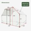 Galvanized Large Metal Walk in Chicken Coop Cage Farm Poultry Run Hutch Hen House