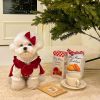 Christmas Pet Dress For Small Medium Dog; New Year Non-elastic Dog Dress ; Winter Pet Apparel