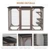 Cat Cage Indoor Catio Outdoor Cat Enclosure Pet House Small Animal Hutch for Rabbit, Kitten, Crate Kennel with Waterproof Roof, Multi-Level Platforms