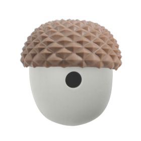 Acorn Shape Educational Slow Eating Toys for Pet (Type: Pet Toys, Color: Grey & Brown)