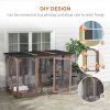 Cat Cage Indoor Catio Outdoor Cat Enclosure Pet House Small Animal Hutch for Rabbit, Kitten, Crate Kennel with Waterproof Roof, Multi-Level Platforms