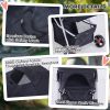 Dog Stroller, One-click Folding Pet Stroller with Cup Holder, 4 Wheels Travel Carrier w/ Brakes, 360�� Swiveling Front Wheels, Storage Basket