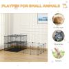 Small Animal Cage Rabbit Cage with Door, Guinea Pig Playpen, Small Animal Fence for Bunny, Chinchilla, Freret, Chinchilla, Indoor and Outdoor Use